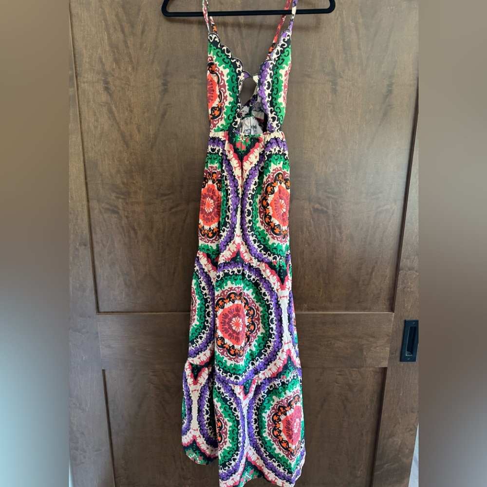 NWT Nasty Gal Scallop Trim Cotton Maxi Dress